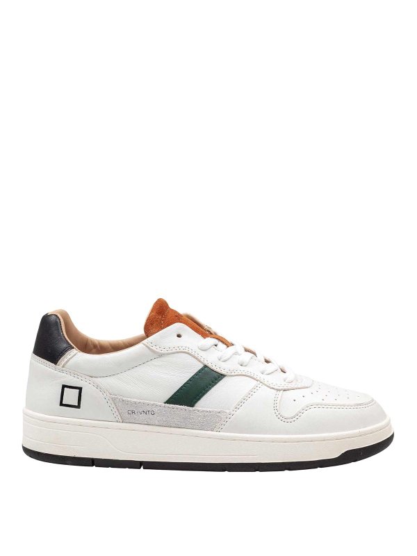 D.A.T.E.: trainers - Court Sneakers In White Leather And Tan