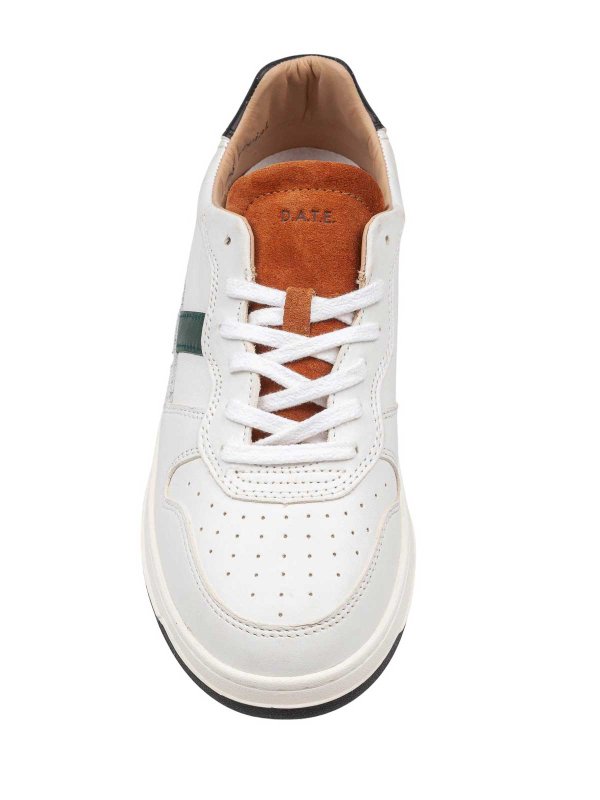 D.A.T.E.: trainers online - Court Sneakers In White Leather And Tan