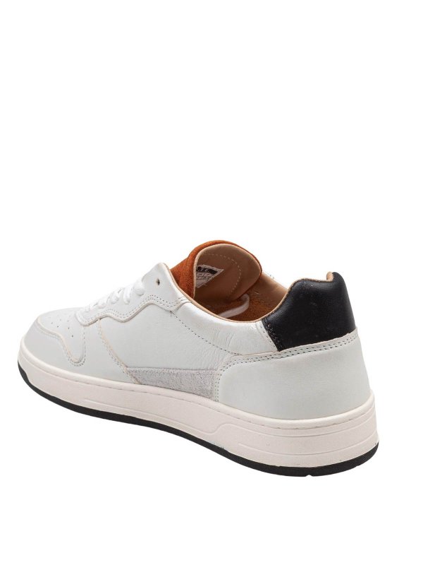 The Best Shops D.A.T.E.: trainers - Court Sneakers In White Leather And Tan