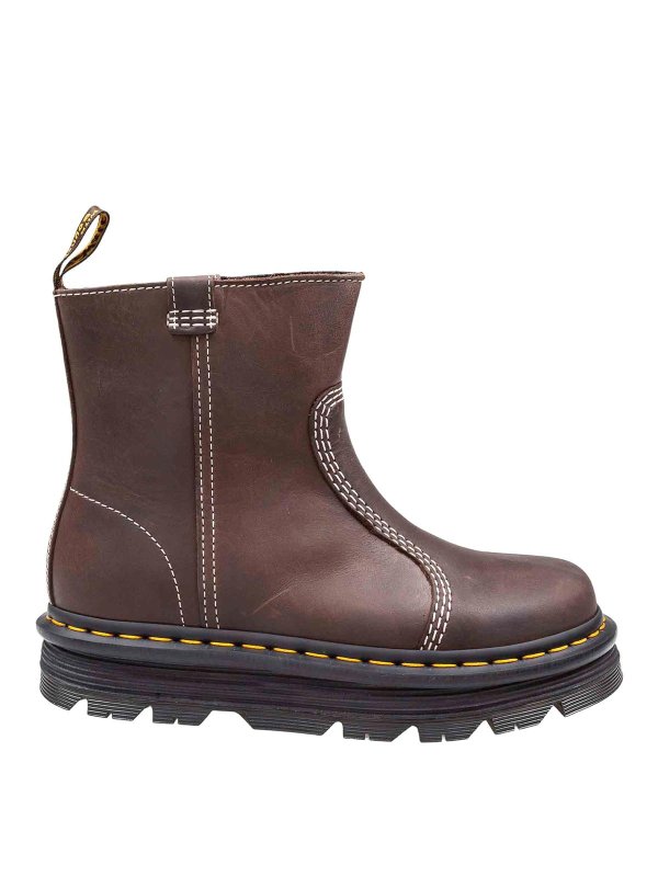 DR. MARTENS: tronchetti - Stivaletto Zebzag Rigger In Pelle