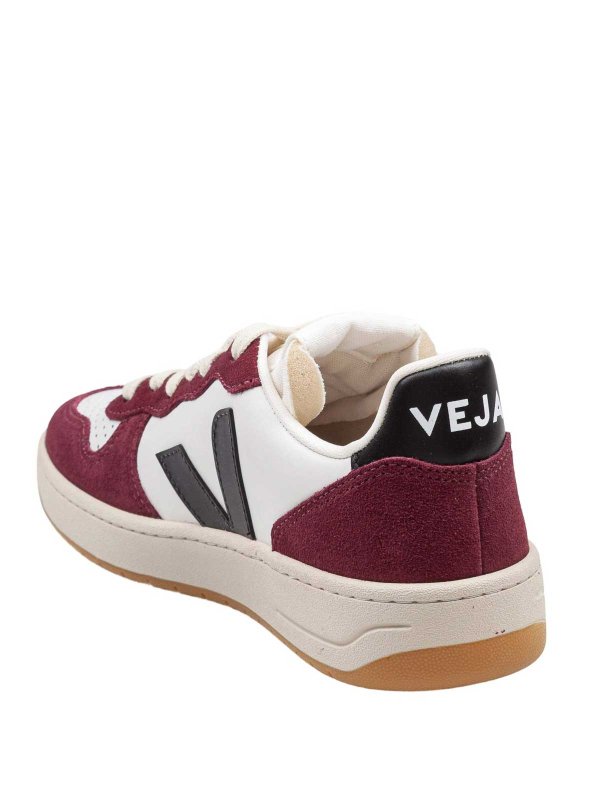 The Best Shops VEJA: trainers - V-10 Sneakers In Bordeaux And White Leather