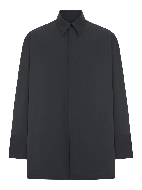 AMI PARIS: short coats - Longue Chemise In Knitted Wool