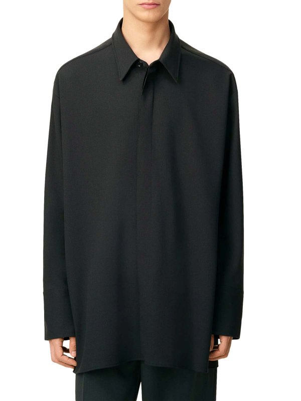 The Best Shops AMI PARIS: short coats - Longue Chemise In Knitted Wool