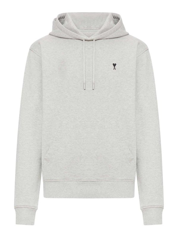 AMI PARIS: Felpe e maglie - Felpa con cappuccio in cotone Ami De Coeur