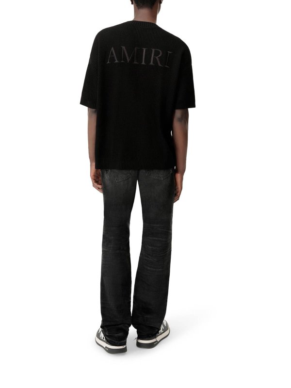 The Best Shops AMIRI: flared jeans - Leather Straight Mx1 Jeans