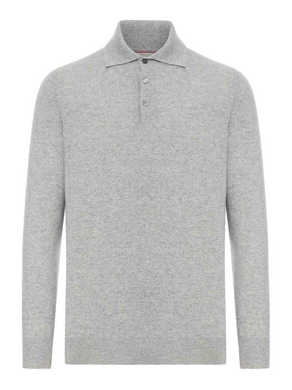 BRUNELLO CUCINELLI: Polos - Polo - Gris