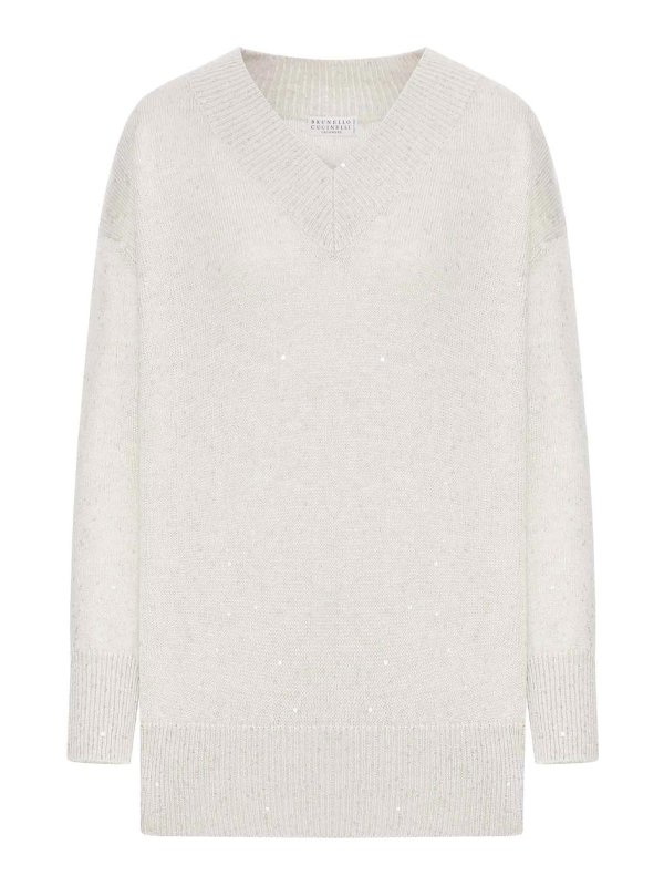 BRUNELLO CUCINELLI: Suéteres con cuello pico - Suéter Cuello Redondo