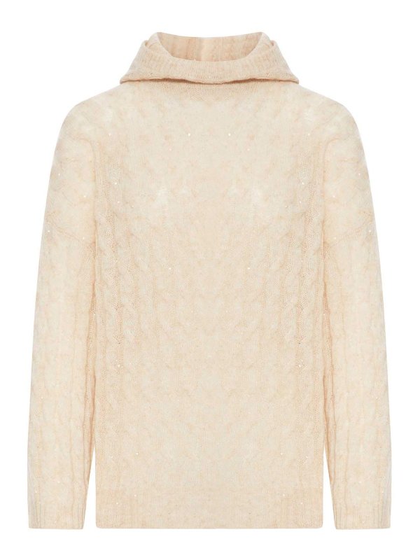 BRUNELLO CUCINELLI: crew necks - Cashmere Blend Hooded Sweater