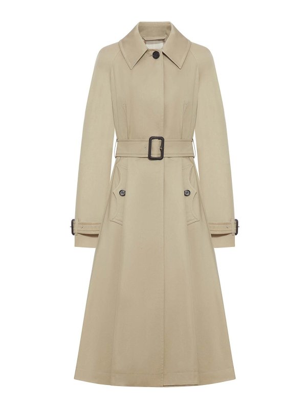 BURBERRY: trench coats - Ellingham Cotton Gabardine Trench Coat