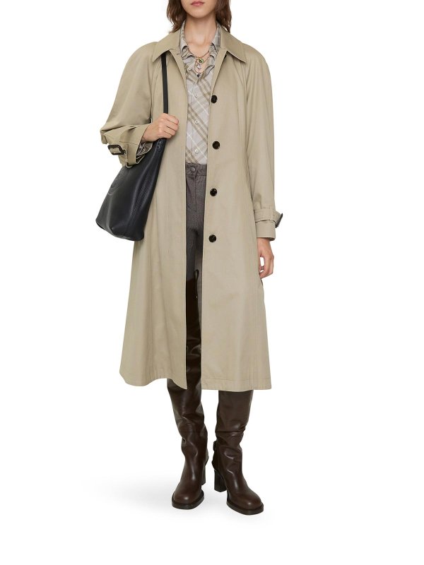 BURBERRY: trench coats online - Ellingham Cotton Gabardine Trench Coat