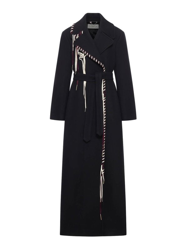 DRIES VAN NOTEN: padded jackets - Decorated Wool Coat