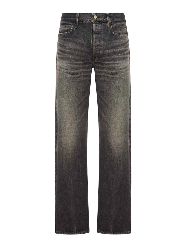 FEAR OF GOD: ストレートジーンズ - ストレートジーンズ - 黒