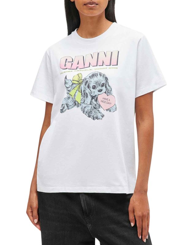 The Best Shops GANNI: Tシャツ - Tシャツ - 白