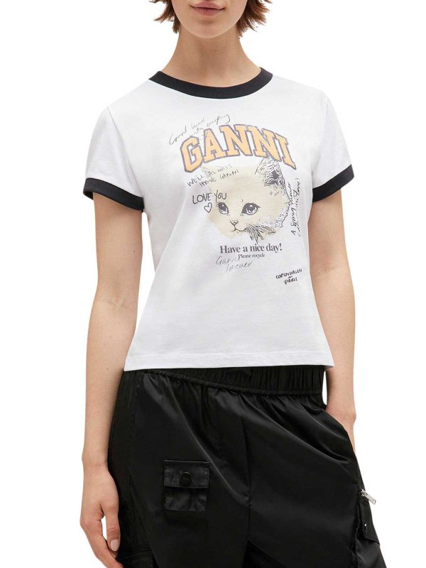 The Best Shops GANNI: T-shirts - T-Shirt - Weiß