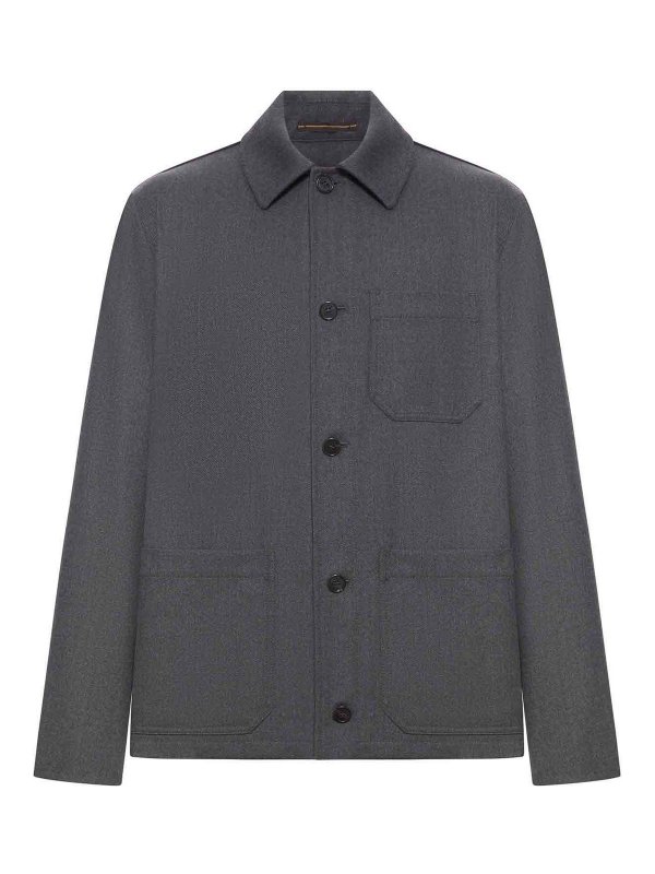 INCOTEX: casual jackets - Wool Overshirt