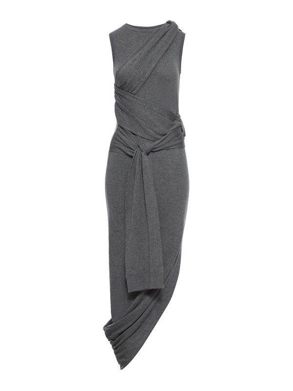 J.W. ANDERSON: maxi dresses - Tie Detail Sleeveless Dress