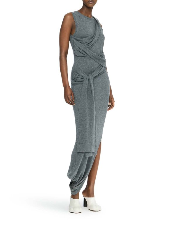 J.W. ANDERSON: maxi dresses online - Tie Detail Sleeveless Dress