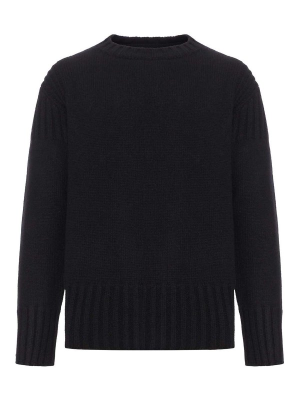JIL SANDER: Pull col rond - Pull Col Rond - Noir