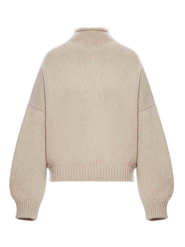 KHAITE: Strickpullover mit Rundhalsausschnitt - Rundhalspullover - Nude