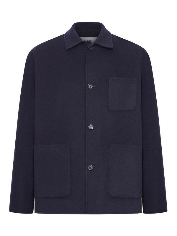 LARDINI: casual jackets - Wool Overshirt