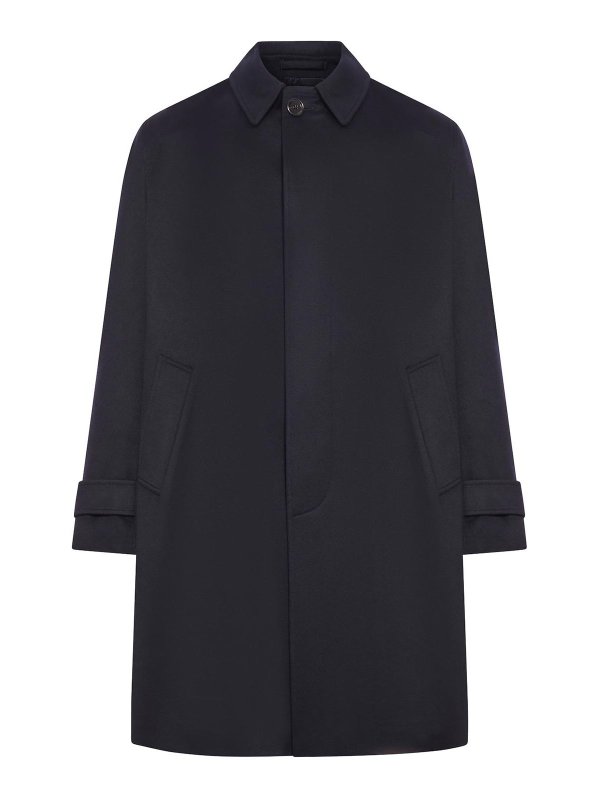 LARDINI: trench coats - Single-Breasted Cashmere Coat