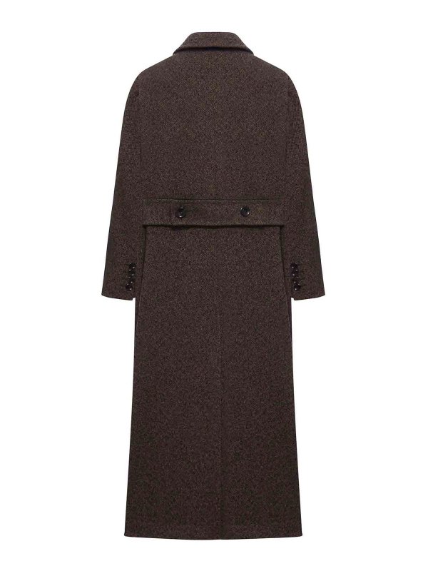 Max Mara: long coats online - Long Double-Breasted Wool Coat