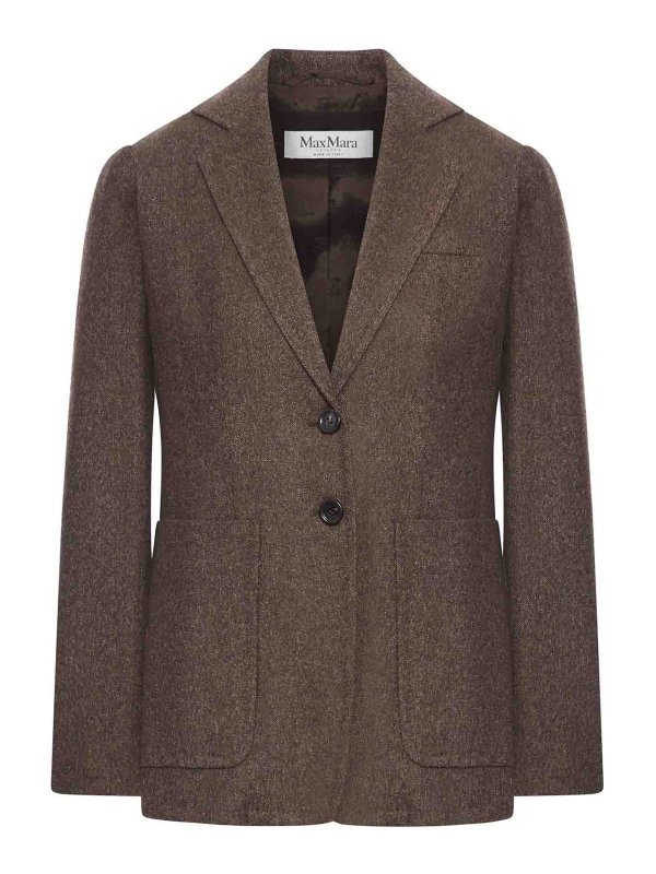 Max Mara: blazers - Wool Tweed Jacket