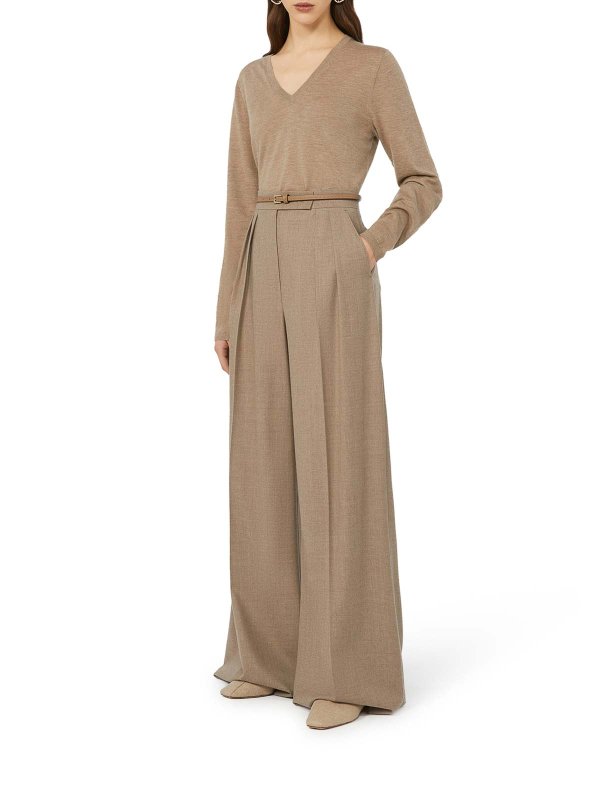 Max Mara: クルーネック online - クルーネック - ヌードカラー