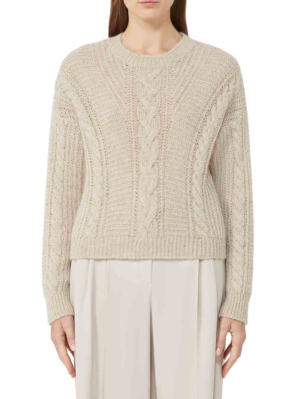 The Best Shops Max Mara: crew necks - Boxy Alpaca Blend Sweater