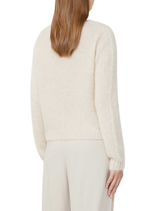 The Best Shops Max Mara: Strickpullover mit Rundhalsausschnitt - Rundhalspullover - Nude