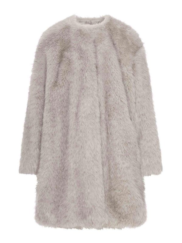 Max Mara: Fur & Shearling Coats - Faux Fur Coat