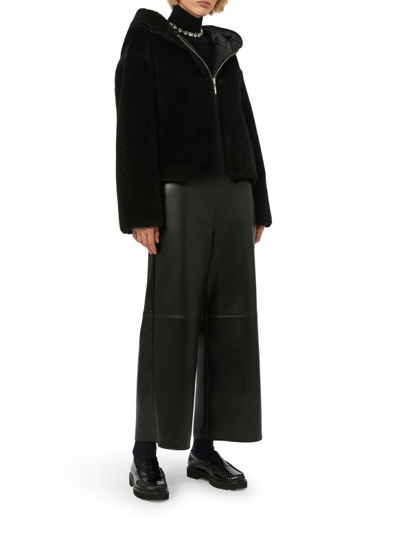 MAX MARA THE CUBE: Abrigos de borreguito y piel  online - Abrigo De Piel - Negro