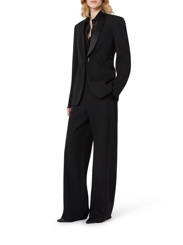 Max Mara: casual trousers online - Satire Trousers In Wool Gabardine
