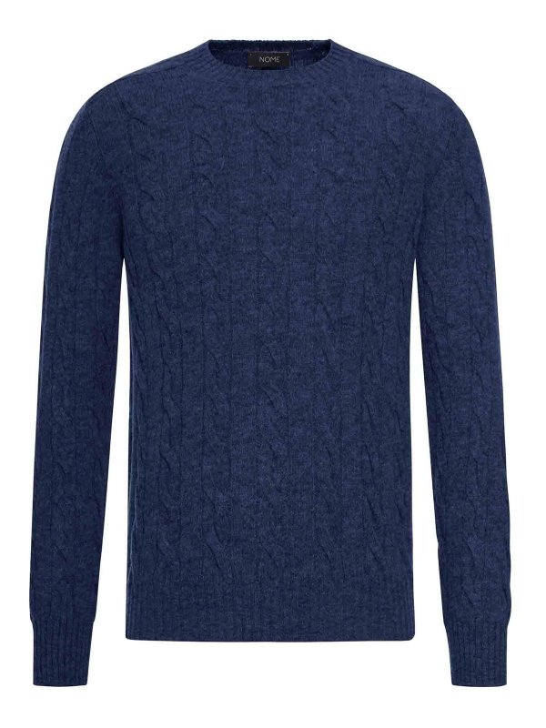 GRAN SASSO: Strickpullover mit Rundhalsausschnitt - Rundhalspullover - Blau