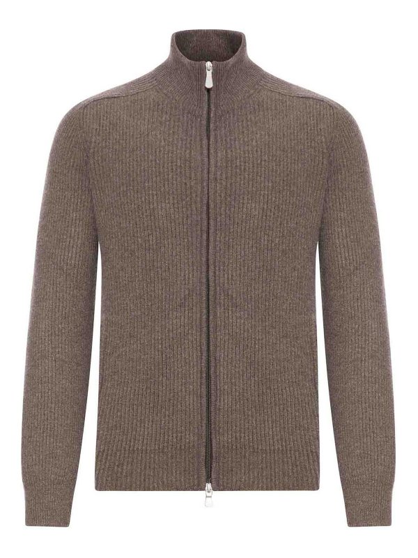 GRAN SASSO: Strickpullover mit Rundhalsausschnitt - Rundhalspullover - Braun