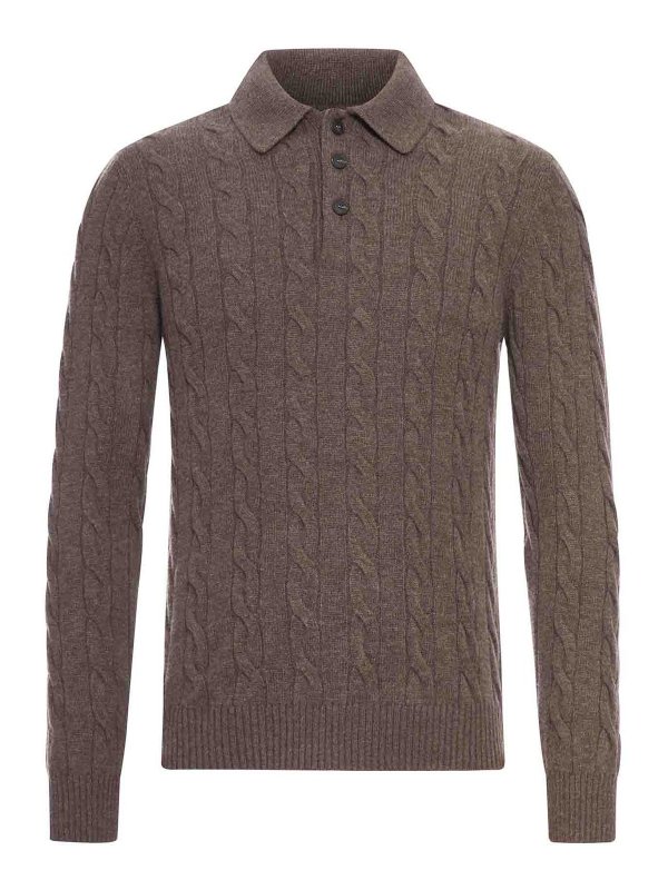 GRAN SASSO: polo - Polo Con Motivo Intrecciato