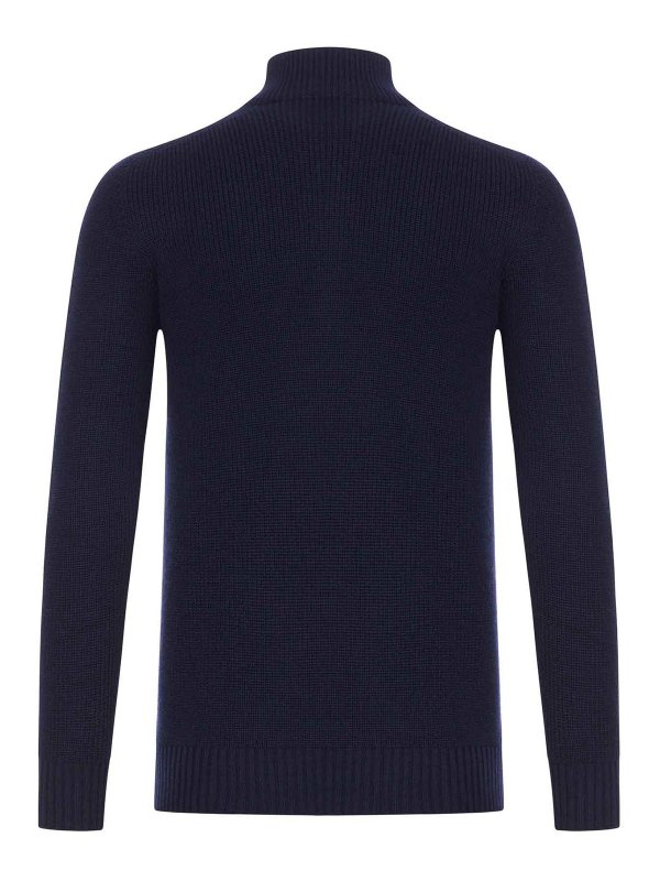 GRAN SASSO: maglia collo rotondo online - Maglione Dolcevita In Lana Con Zip