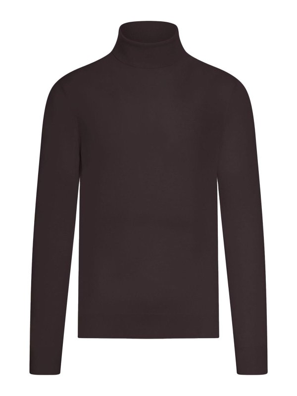 GRAN SASSO: Strickpullover mit Rundhalsausschnitt - Rundhalspullover - Braun