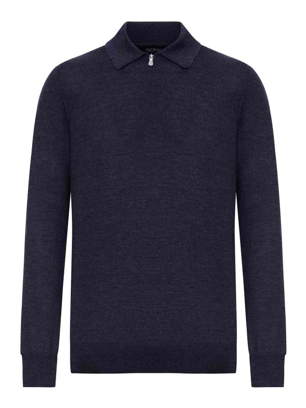 GRAN SASSO: polo shirts - Wool Zip-Up Polo