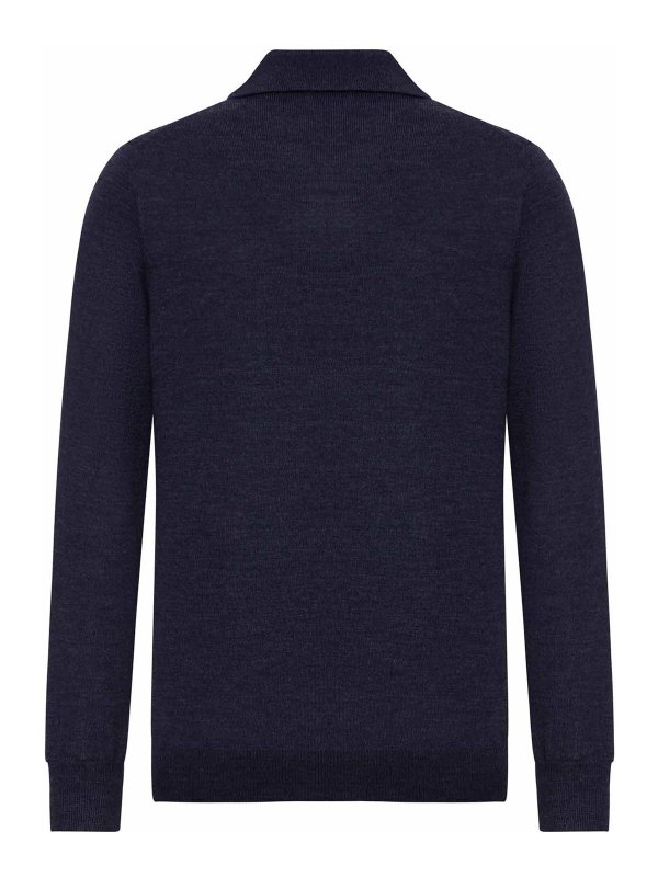 GRAN SASSO: polo shirts online - Wool Zip-Up Polo