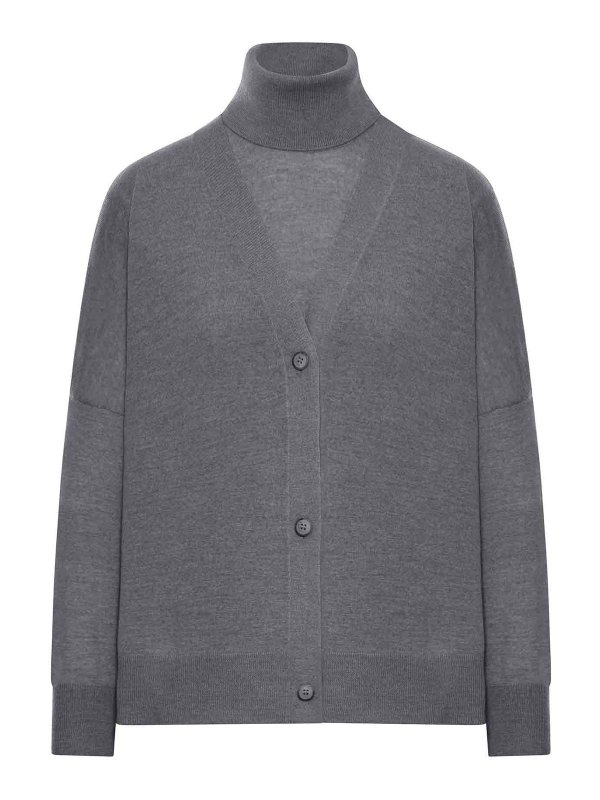 GRAN SASSO: Suéteres con cuello pico - Suéter Cuello Redondo - Gris