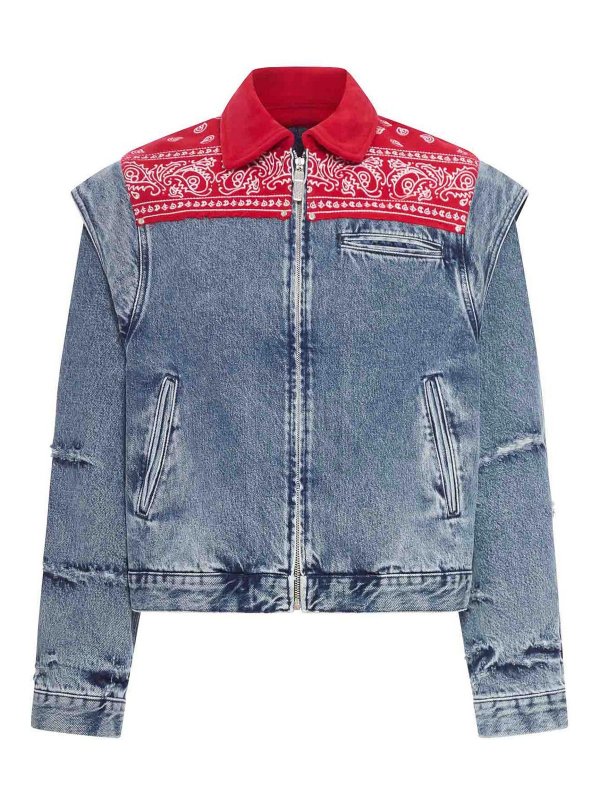 PDF: denim jacket - Denim Cape Jacket With Bandana Effect