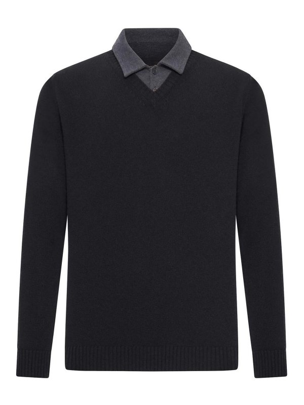 ROBERTO COLLINA: ポロシャツ - ポロシャツ - 黒