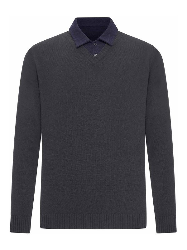 ROBERTO COLLINA: ポロシャツ - ポロシャツ - グレー