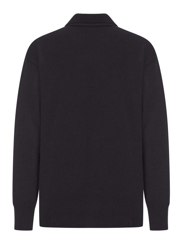 ROBERTO COLLINA: polo online - Polo in lana con scollo a V