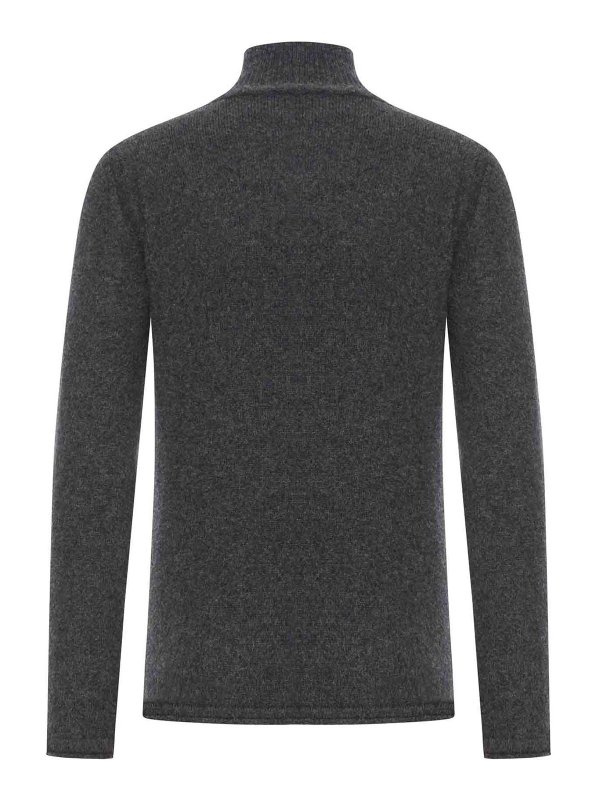 ROBERTO COLLINA: Col roulé & Col polo online - Pull Col Roulé - Gris