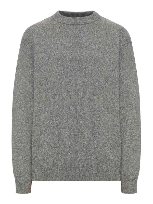 ROBERTO COLLINA: maglia collo rotondo - Maglia Girocollo In Lana Effetto Melange