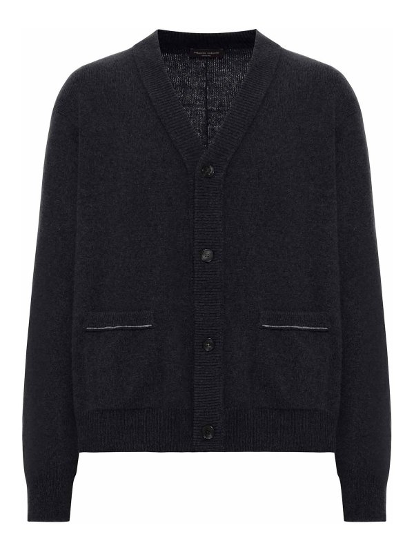 ROBERTO COLLINA: カーディガン - カーディガン - 黒