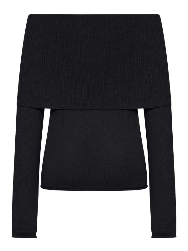 ROBERTO COLLINA: Strickpullover mit Rundhalsausschnitt online - Rundhalspullover - Schwarz