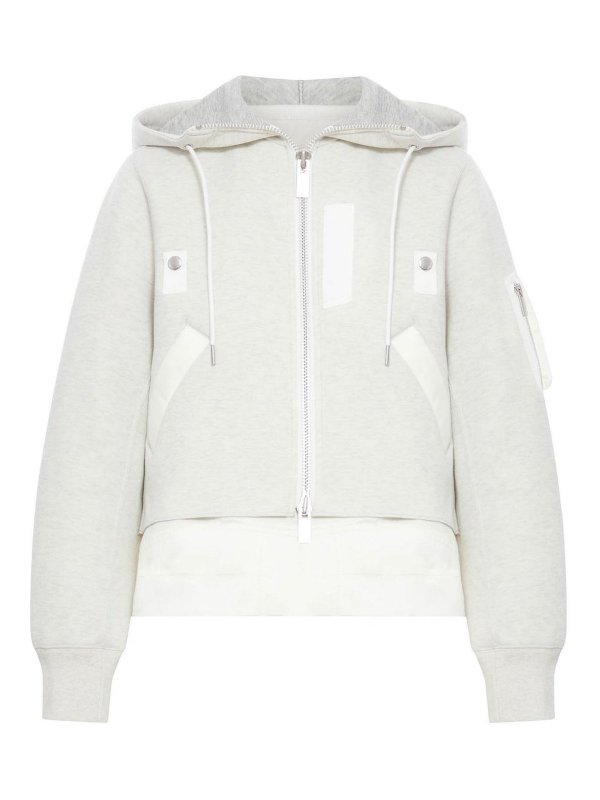 Sacai: Sweatshirts und Pullover - Sweatshirt - Nude